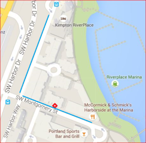 screenshot of parking map near Marina